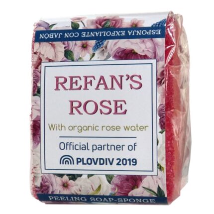 Пилинг сапун со сунѓер Refan's Rose 75гр