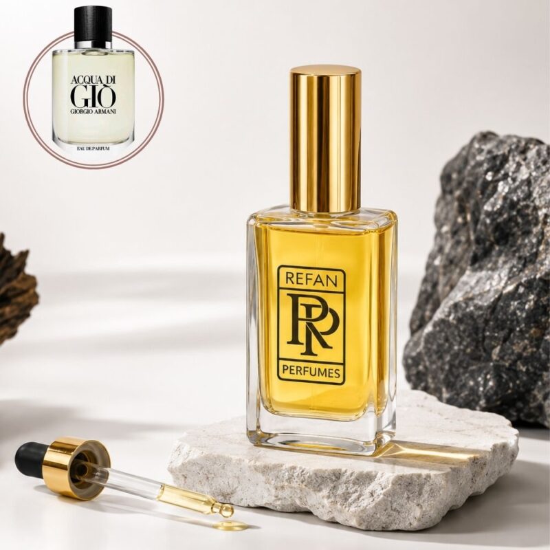 Refan 097 Acqua di Giò EDP машки наливен парфем инспириран од Giorgio Armani со свеж морски карактер